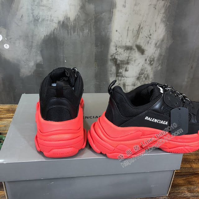 Balenciaga經典款男女鞋 巴黎世家頂級版本Triple S透氣3M反光姥爹復古運動鞋 Balenciaga情侶款老爹鞋  hdbl1174
